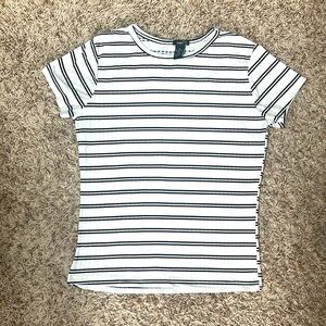Black & white baby tee- Size XL